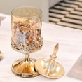 thumbnail image 5 of European Crystal Glass Storage Jar with Lid Rose Candy Jar Gold-Plated Storage Decorative Ornaments Art HomeDecoration,L, 5 of 8