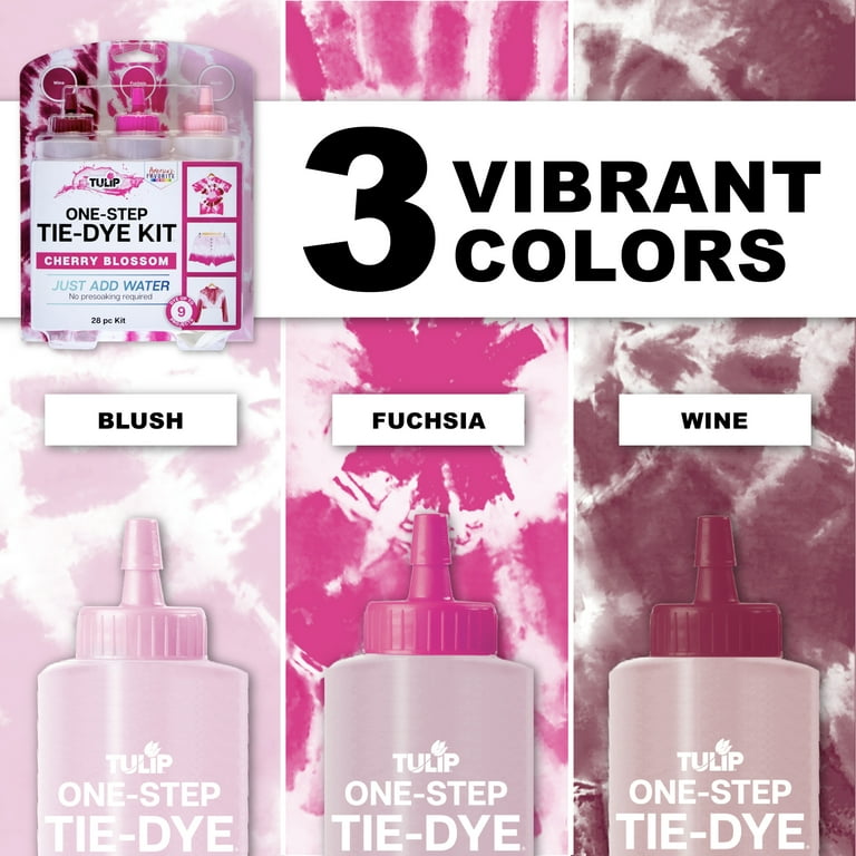 Tulip One-Step Tie-Dye 3 Color Kit, Cherry Blossom, DIY Tie