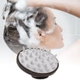 thumbnail image 2 of Unique Bargains 1 Pc Short Handle Massage Hair Brush for Head Massage 3.62"x2.95"x2.95" Deep Brown White, 2 of 6