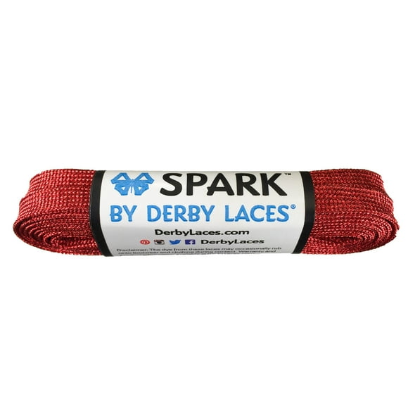 Derby Lacet à Étincelle Rouge Derby Laces pour Chaussures, Patins, Bottes, Roller Hockey et Patins à Glace (84 Pouces / 213 cm)
