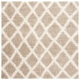 thumbnail image 5 of SAFAVIEH Layla Geometric Plush Shag Runner Rug, Beige/Ivory, 2'3" x 8', 5 of 7