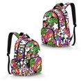 thumbnail image 2 of Whosucclay Dinosaur Neon Lightning Bolt Pattern 17 Inch Rucksack for Boys Girls, Lightweight Comfort Carry Kids Backpack for High School Elementary School, 2 of 8