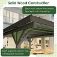 thumbnail image 6 of AECOJOY 17x12ft Wooden Carport Garage Outdoor Gazebo Wooden Pergola for Backyard, Coffee, 6 of 8