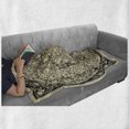 thumbnail image 5 of Astrology Soft Flannel Fleece Throw Blanket, Series of Mystic Esoteric Old Map with Man with Vintages, Cozy Plush for Indoor and Outdoor Use, 50" x 70", Ecru Black, by Ambesonne, 5 of 5