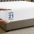 thumbnail image 1 of Sábana bajera ajustable Utopia Bedding, con bolsillo extra profundo, color blanco, 1 of 9