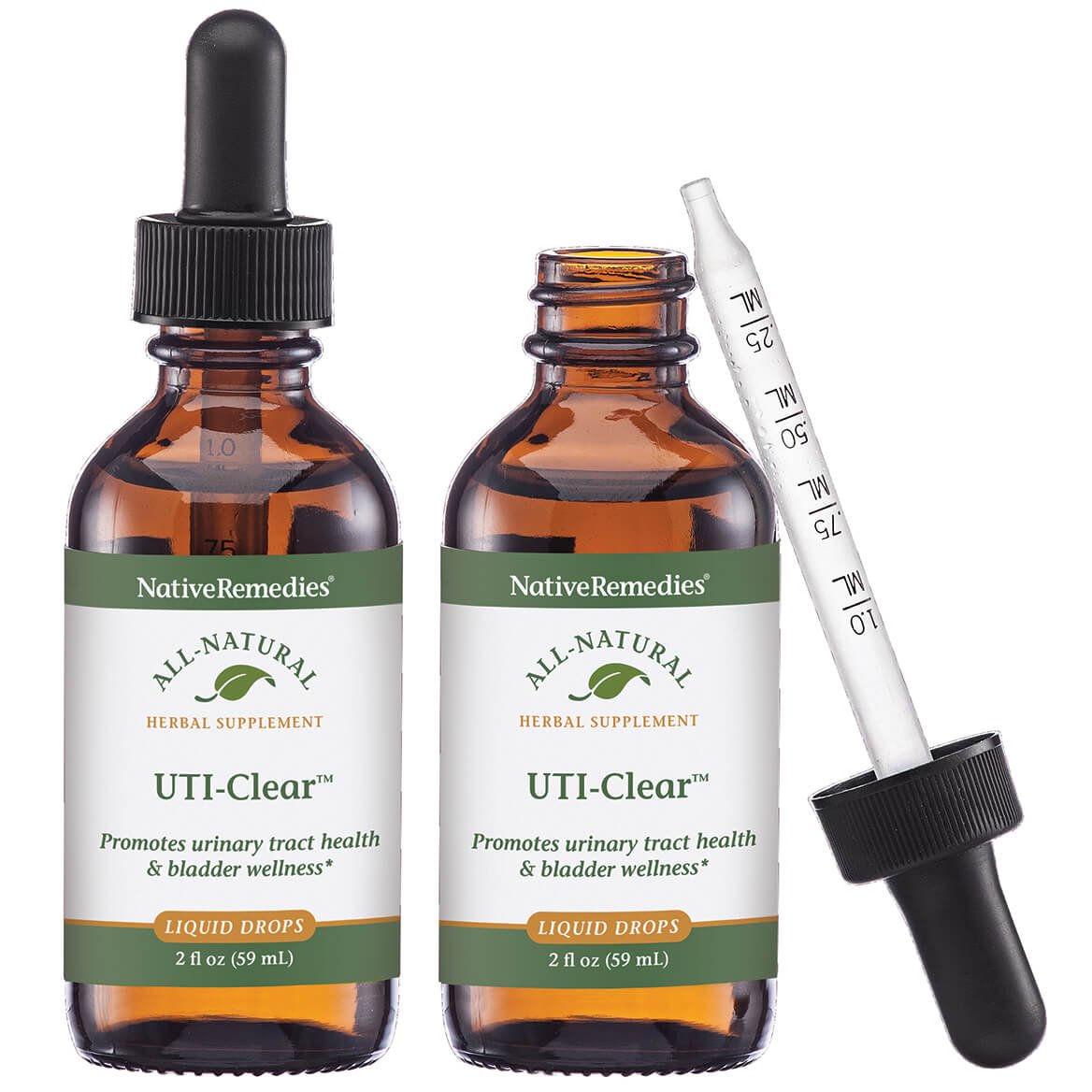 Native Remedies UTI-Clear - Liquid Herbal Urinary Support - Herbal Supplement for Urinary Tract & Bladder Health with Uva Ursi, Buchu, & More, Pain, B