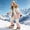 Pink, variant on Girls Skiing Outfit Sets Size 7-8T, Windproof Warm Waterproof 2 Piece Snow Jackets and Snow Pants Set Pink