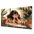 thumbnail image 2 of Designart "Parody of a Female Character IV" Portrait Metal Wall Art Set, 2 of 5