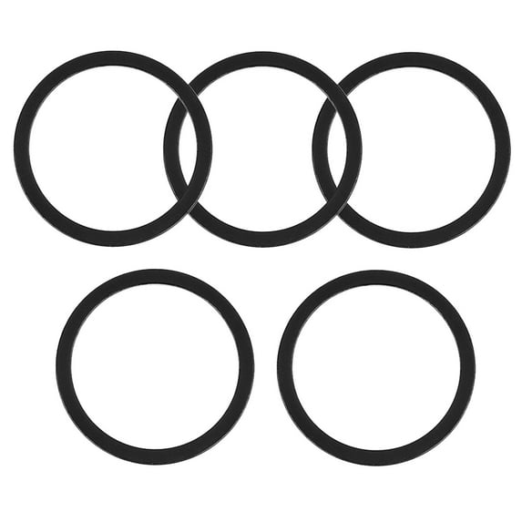 5 Piece Steering Wheel Hub Spacer, Premium Bike Gaskets for Lower Support Shaft, Hub, Auric Repair - Black 3mm