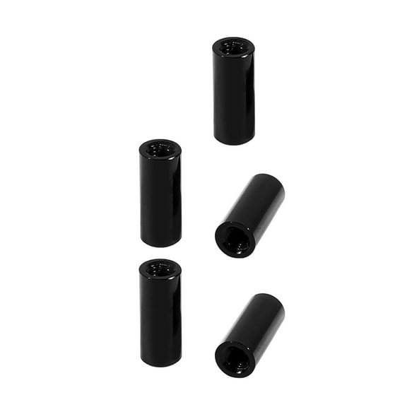Uxcell M3x12mm Round Aluminum Column Alloy Standoff Spacer Stud Fastener Black (5-pack)