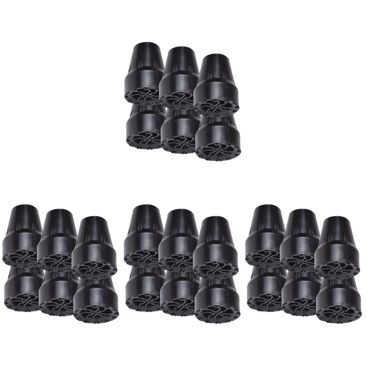 TOYMYTOY 24 Pcs Nonstick Crutch Tips Thick Trekking Pole Tips Rubber