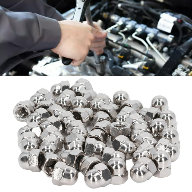 Cap Nut, Durable 50Pcs Nuts Fastener Standard Design A2-70 Stainless Steel for Maintenance for Repair M3,M4,M5,M6,M8,M10,M12