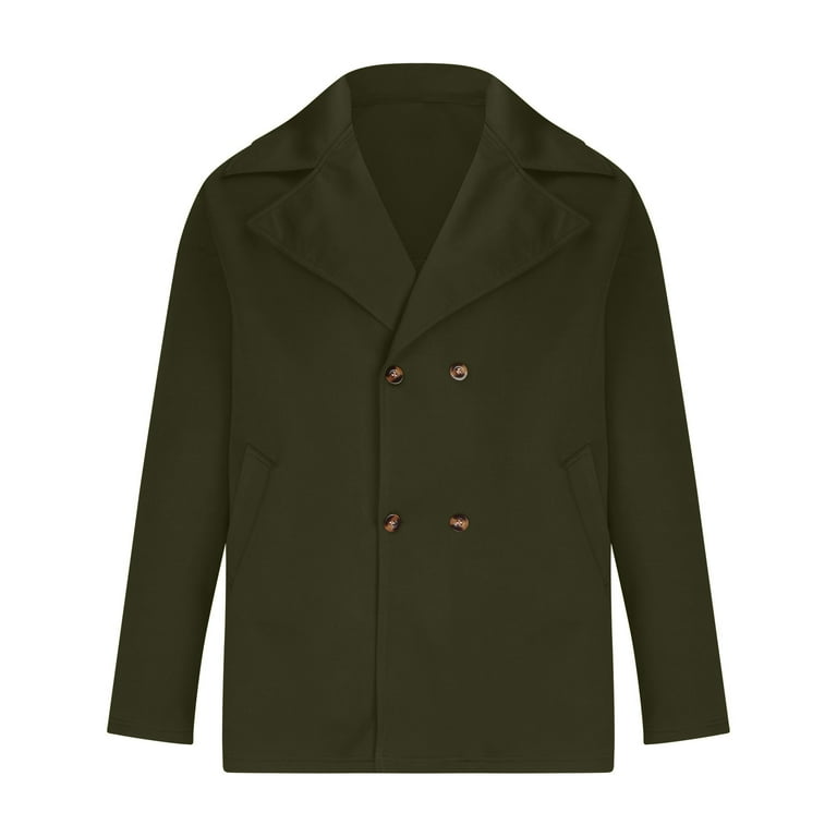 YLSDY Men's Winter Wool Blend Peacoat Double Breasted YLSDY Men's Winter Wool Blend Peacoat Double Breasted