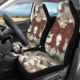 thumbnail image 2 of HUISEFOR Camo Brown Bow Car Seat Covers Full Set Soft Elastic 4 Pcs, Breathable, All‑Season Protection, Front and Back Seat Covers Protectors, Universal Fit for Most Cars SUVs, 2 of 7