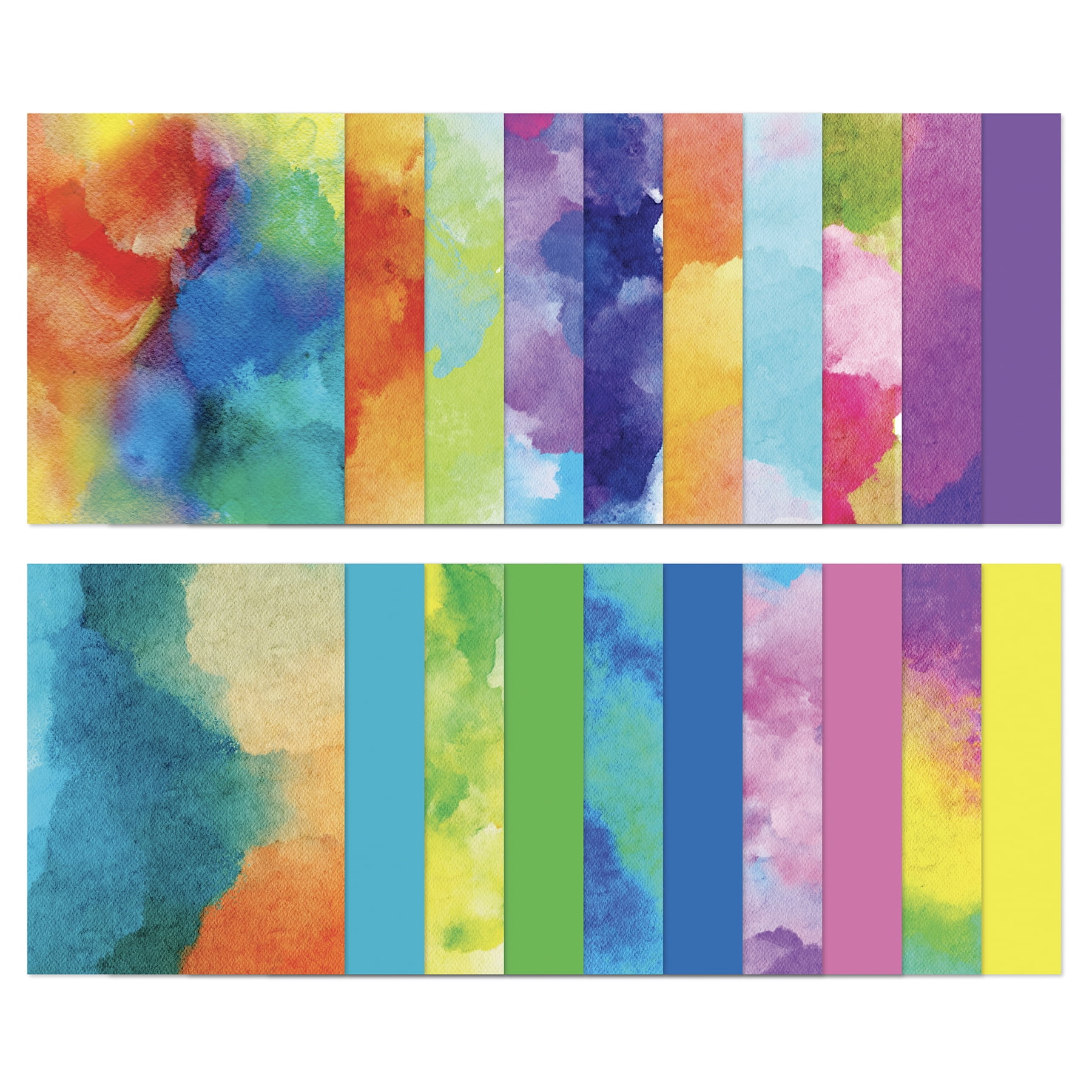 Hello Hobby Watercolor 8.5x11 Paper and Cardstock Combo Pad for Scrapbooking and Crafting