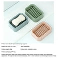 thumbnail image 3 of TOPRenddon Double-Layer Bar Soap Holder Bar Soap Holder for Shower Soap Dish with Drain Soap Saver Box Container Plastic Soap Dish for Bathroom Counter,Kitchen,Toilet,Soap, 3 of 4