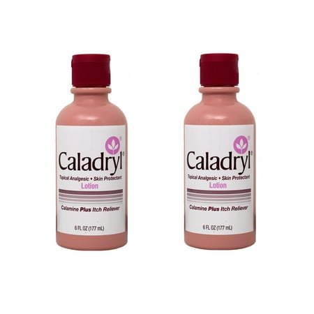 (2 pack) Calamine Lotion by Caladryl, Skin Protectant plus Itch Relief, 6 Fl Oz