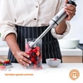 thumbnail image 4 of MasterChef Batidora de Inmersión de Mano con Batidor Eléctrico y Accesorios para Espumador de Leche, Emulsionante de Varilla de Acero Inoxidable de Mano para Hacer Comida para Bebés, Sopa, Puré, Paste, 4 of 5