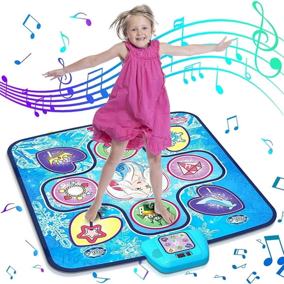 Hot Bee Dance Mat, Snowy Themed Dance Pad Music Games Toy for Kids Birthday Gifts for little girls 3-12 Year Old