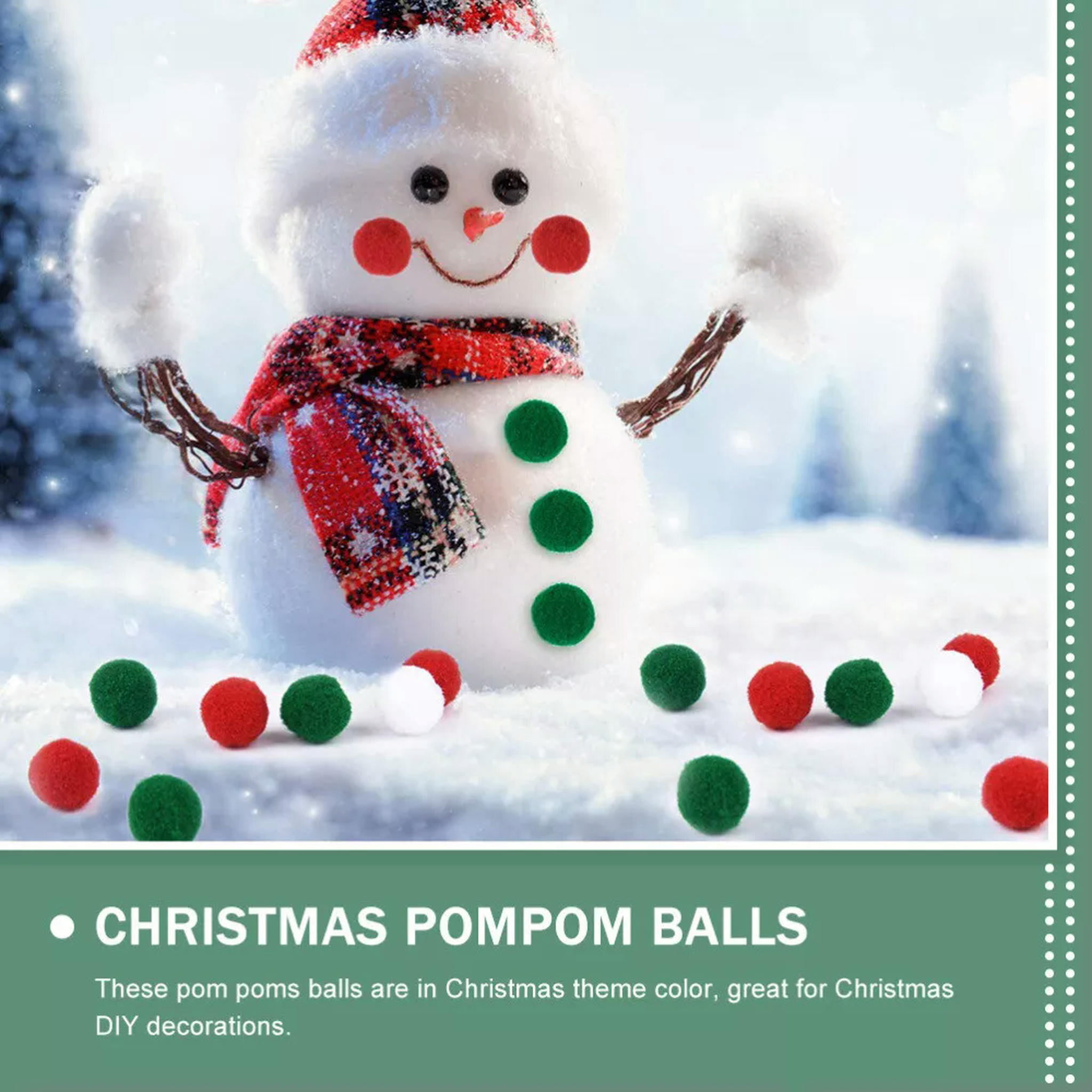 HOOUN 1000 Pcs Party DIY Props Christmas Pom Poms Xmas Tree Pompoms Balls