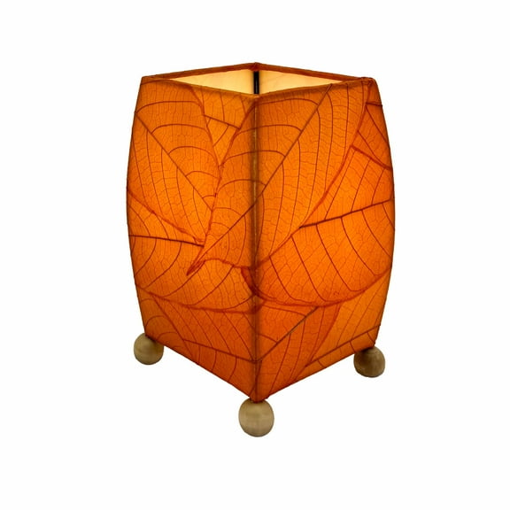 Eangee Mini Square Cocoa Leaf Lamp Orange
