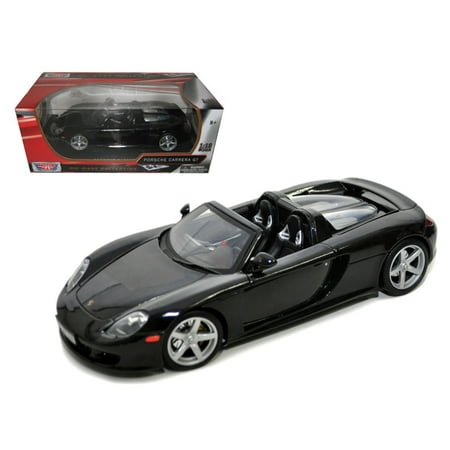Porsche Carrera GT Black with Black Interior 1/18 Diecast Model Car by Motormax