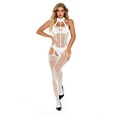 thumbnail image 2 of Lolmot Pantyhose for Women Plus Size Opaque Sexy Cut Out Lingerie Fishnet Open Crotch Seamless Mesh Stockings Bodysuit, 2 of 5