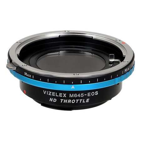 UPC: 0847372029488 | Vizelex ND Throttle Mount Adapter with Built-In Variable ND Filter for Mamiya 645 (M645) Lens to Canon EOS (EF  EF-s) Camera