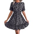 thumbnail image 1 of Vestido de Mujer Ygjytge de lunares suave para playa de verano Negro T L, 1 of 8