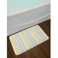 thumbnail image 2 of Fish Bath Mat, Colorful Row of Simplistic Aquatic Animal Silhouettes with Various Ornaments, Plush Bathroom Decor Mat with Non Slip Backing, 29.5" X 17.5", White and Multicolor, by Ambesonne, 2 of 2