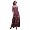 thumbnail image 1 of Bimba Robe Longue Maxi Tube à Corsage Smocké à Imprimé Floral et Paradis Whydah pour Femmes - Grand, 1 of 1