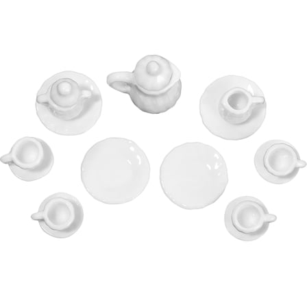 1 set of Doll House Teapot Set Kitchen Miniature Tea Cup Set Doll House Accessories