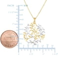 thumbnail image 2 of 14k Yellow White Gold Tree Of Life Pendant Necklace, 18", 2 of 2