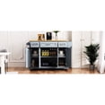 thumbnail image 2 of 54-inch Kitchen Island, Spice & Towel Rack - 4 Doors and 3 Drawers Storage - Kitchen - Tidy and Organized Setup, 2 of 6
