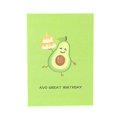 thumbnail image 2 of 3d Pop Up Avocado Birthday Card Handwriting Expressing Blessing Present, 2 of 5
