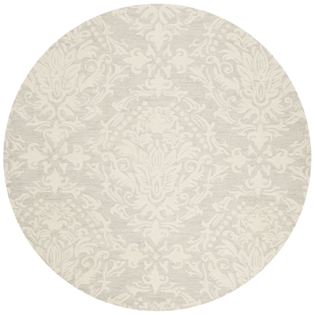 SAFAVIEH Blossom Kestrel Damask Area Rug, Sage/Ivory, 6' x 9'