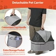 thumbnail image 3 of HomGarden 4 Wheels 3-in-1 Foldable Pet Dog Stroller W/Detachable Carrier for Small Dog Cat Max.44 lbs, Gray, 3 of 11
