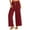 Wine, variant on Efsteb Wide Leg Trousers Women Button Baggy Pants Solid Color Pants for Women Wide leg Pants Trousers Pants for Women Casual Sweatpants Comfortable Loose Trousers Black L