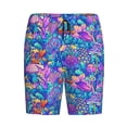 thumbnail image 4 of Gaeub Colorful Mushrooms Printed Men's Short Pajama Pants, Lightweight Lounge & Sleep Bottoms Keep You Cool - Medium, 4 of 9