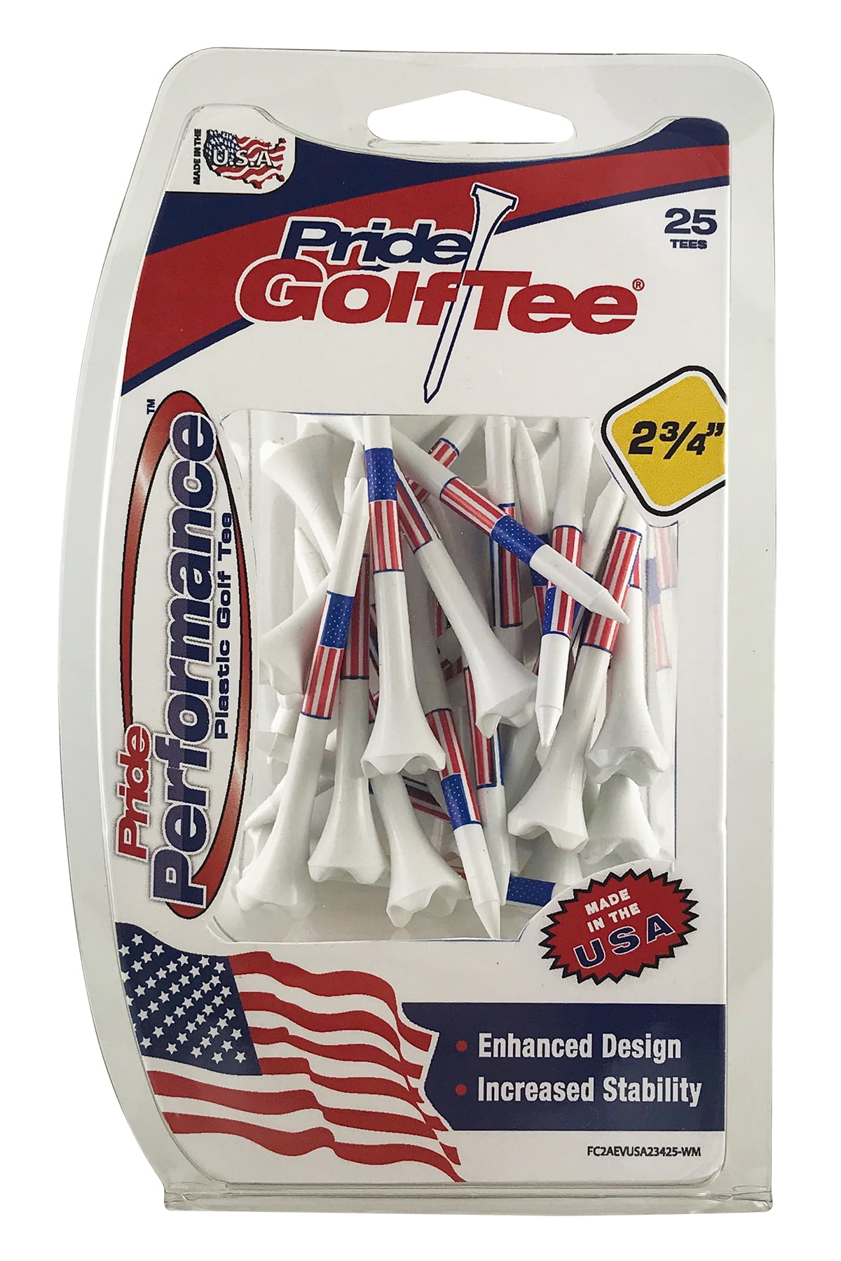 23/4" Pride Performance USA Flag Golf Tees (25 Count)