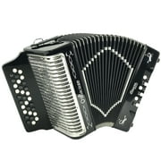 Alacran 31 Button 12 Bass Button Accordion FBE With Straps And Case, Black
