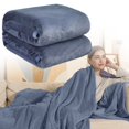 thumbnail image 1 of Cozeii Cozy Flannel Throw Blanket, All-Season Soft & Lightweight Blanket for Sofa, Bed, Office, Travel, Machine Washable Blanket, Fast Drying, Compact Fold, Home Comfort Essentials, 1 PCS, 1 of 8