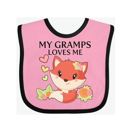 

Inktastic My Gramps Loves Me- little fox Gift Baby Boy or Baby Girl Bib