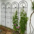 thumbnail image 3 of 1 Pack Metal Garden Trellis with Black Coating, Iron Lattice Grid Panel for Climbing Plants Outdoor for Clematis Vine Jasmine Vegetables Fruits Support (Color : Green, Size : 200cm/79in), 3 of 9