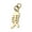 Light Gold, variant on ROZYARD Premium Metal Fishbone Ornament Stylish Bag Jewelry Decoration Piece