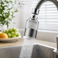 thumbnail image 5 of Faucet Water Filter for Kitchen Sink with Stainless Steel Mesh Core, 1-Pack, Silver and Clear, for Home Tap Water Filtration, 5 of 6