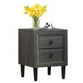thumbnail image 1 of Costway Nightstand W/2 Drawers Multipurpose Retro Grey Bedside Table Fully Assembled, 1 of 9