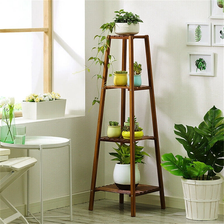 Natural Bamboo 4 Tier Plant Stand Flower Rack Shelf Corner Bonsai Holder  for Home Garden - Walmart.com