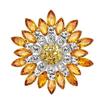 VEAREAR Women Fashion Flower Brooch Crystal Rhinestone Jewelry for Wedding Party Gift