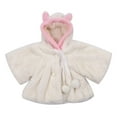thumbnail image 3 of Baby Girl Winter Jacket Warm Faux Fur Fleece Coat Children Jacket Rabbit Ear Hooded Outerwear, 3 of 5